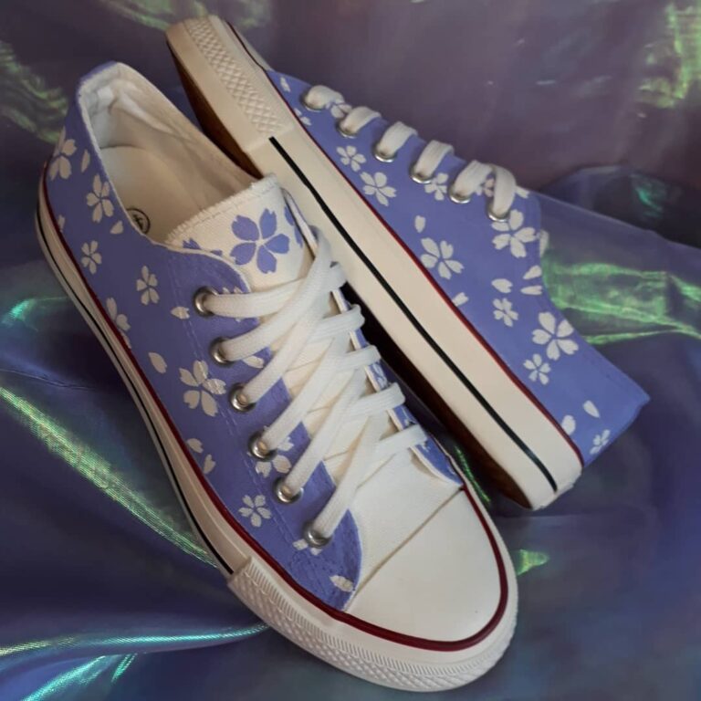 Zapatillas Lila con Flores - Imagen 3