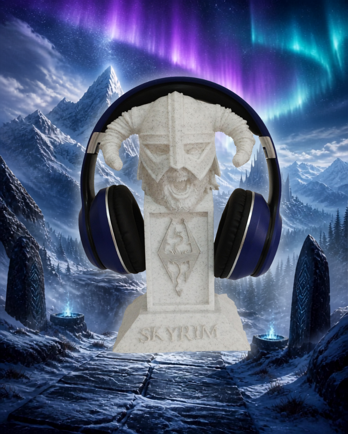 12 Porta audífonos Estilo Mármol Skyrim - Imagen 1